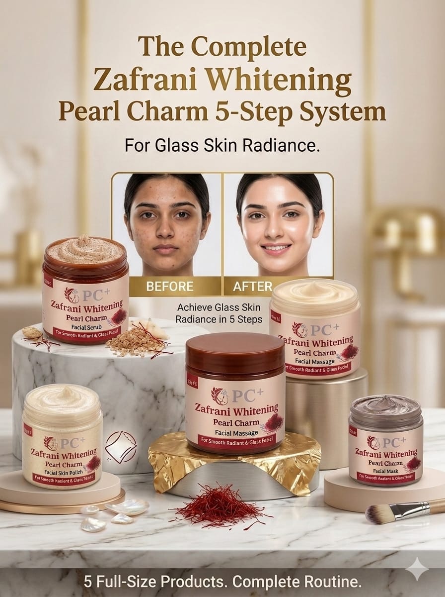 Pearl Charm Zafrani Whitening Facial Kit – Saffron Glass Skin System