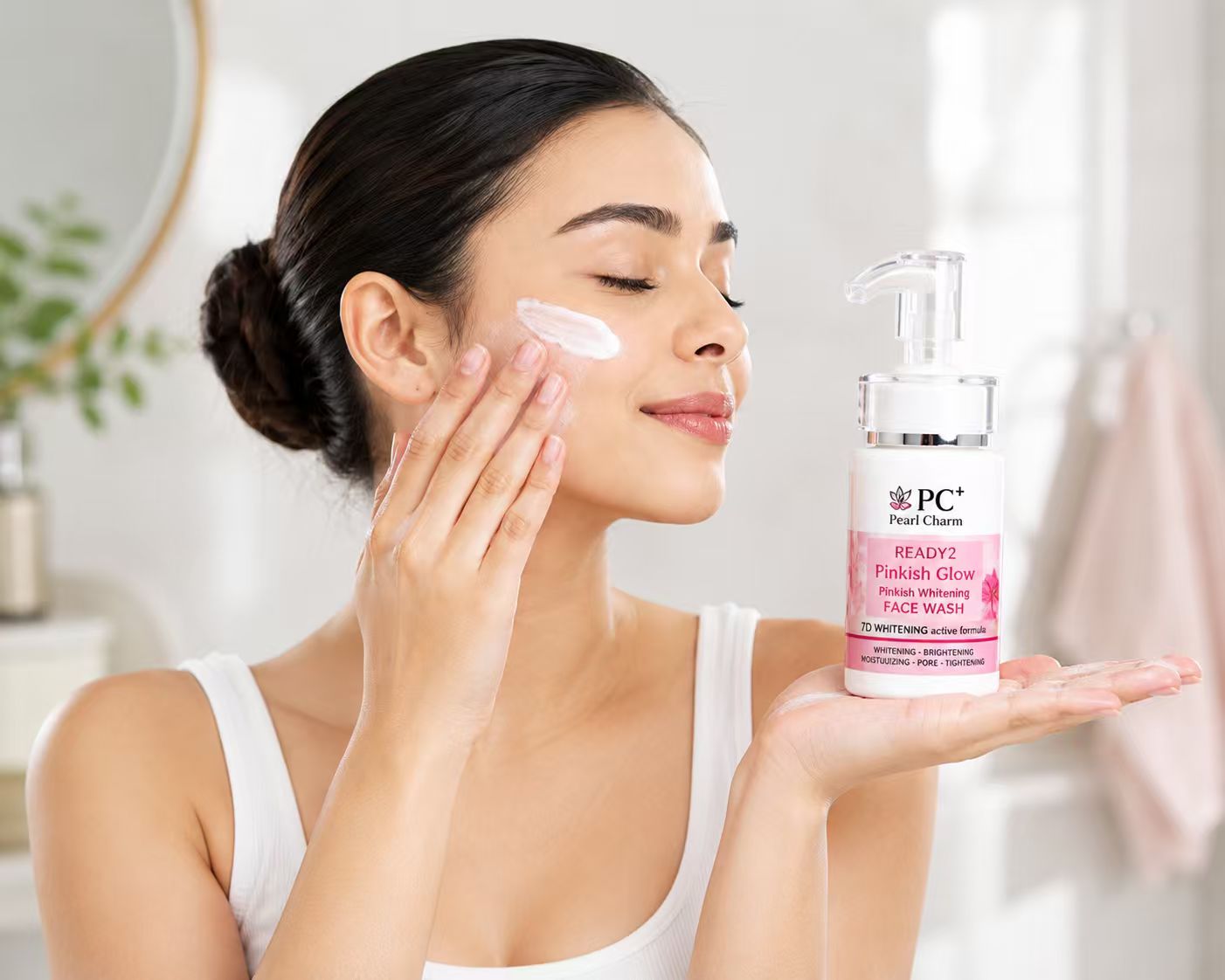 Pearl Charm Ready2 Pinkish Glow Face Wash – 7D Whitening Formula