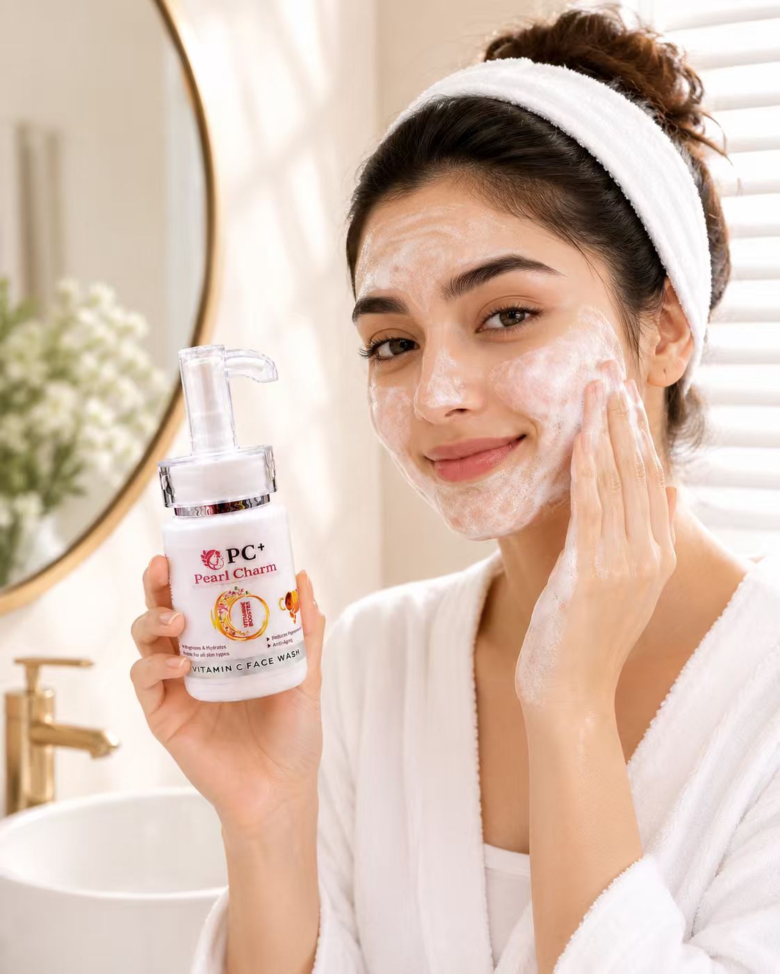 Pearl Charm Vitamin C Face Wash – Brightening & Deep Cleansing