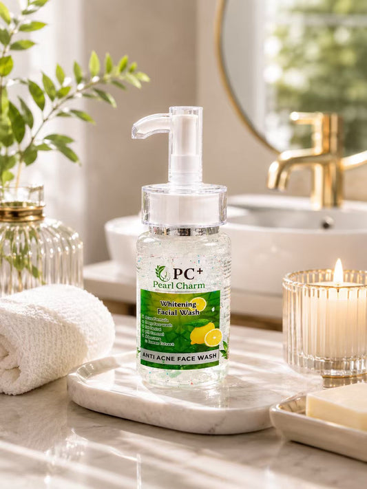 Pearl Charm Whitening Facial Wash – Anti Acne Formula with Aloe Vera & Lemon