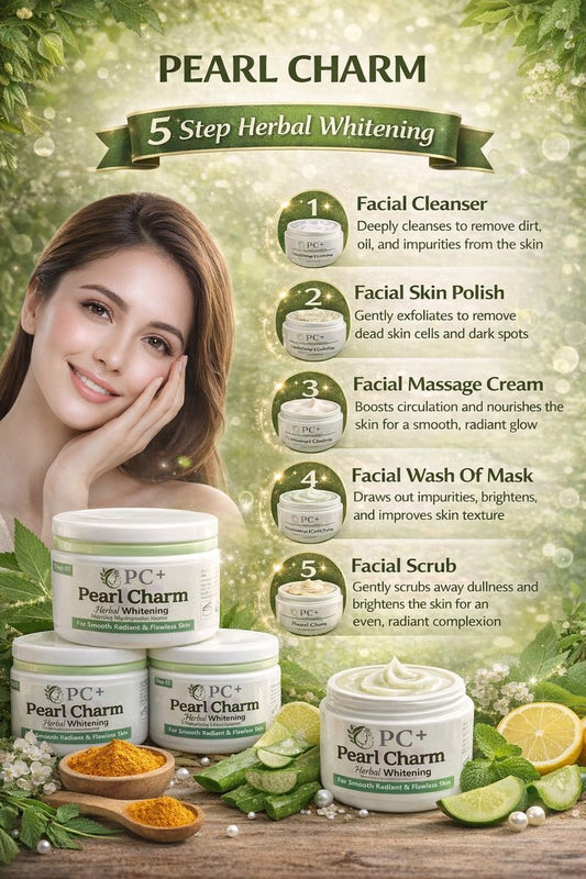 Pearl Charm Herbal Whitening 5-Step Facial Kit