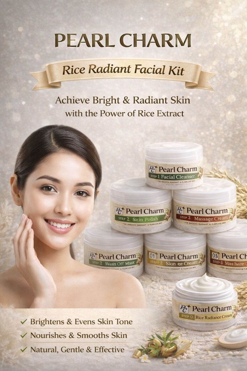 Pearl Charm Rice Radiant Facial Kit – 6 Step Brightening System