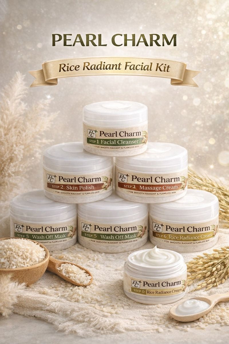 Pearl Charm Rice Radiant Facial Kit – 6 Step Brightening System