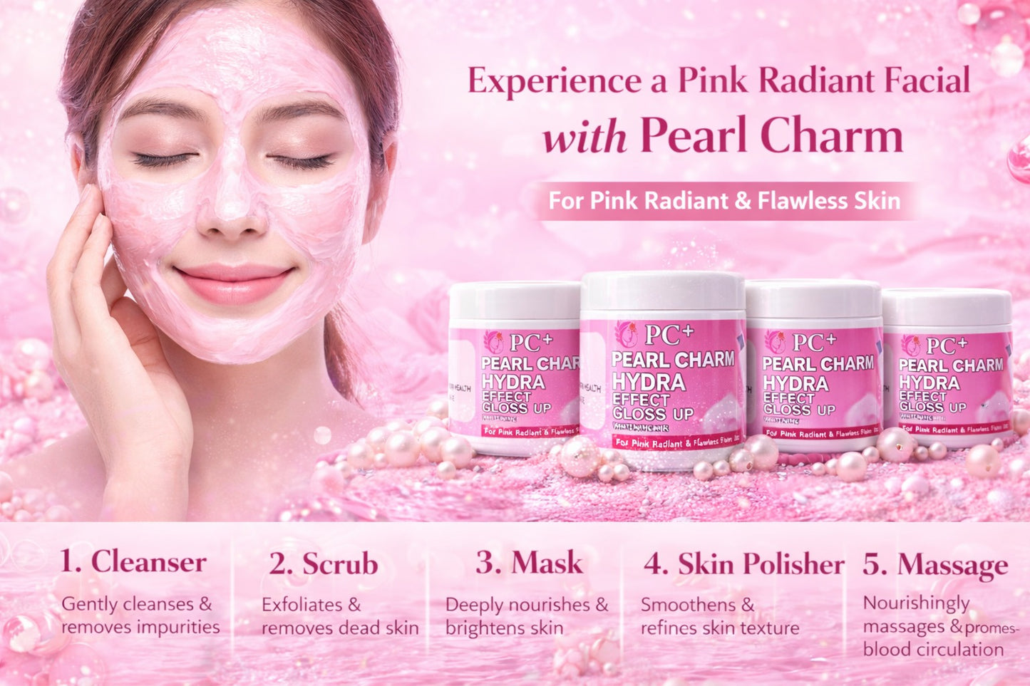 Pearl Charm Hydra Effect Gloss Up Skin Polisher – Whitening Facial
