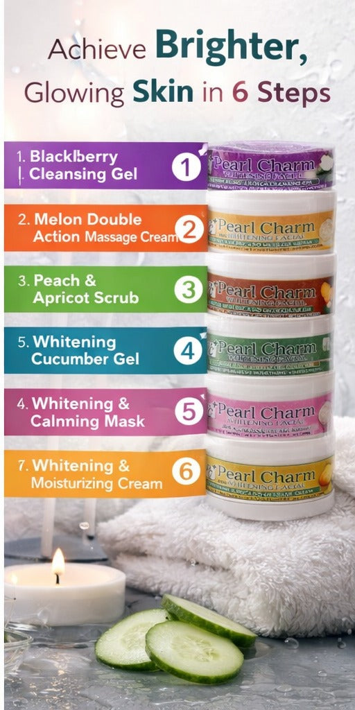 Pearl Charm 6-Step Whitening Facial System – Complete Kit