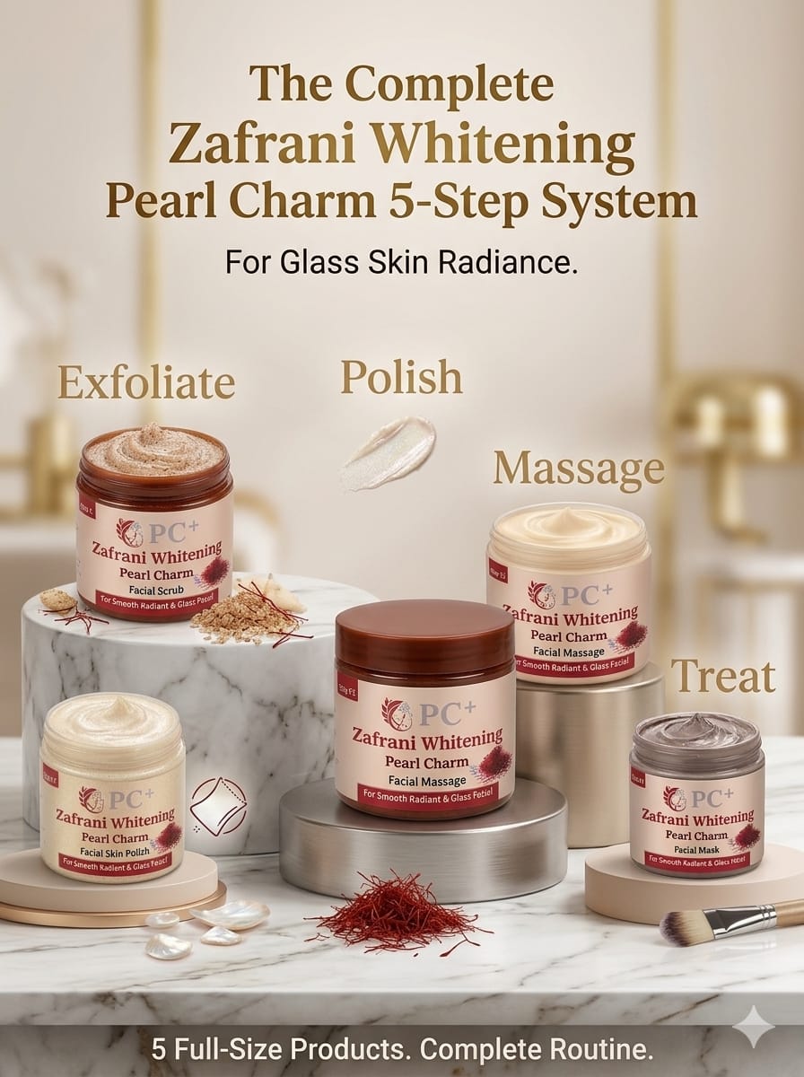 Pearl Charm Zafrani Whitening Facial Kit – Saffron Glass Skin System